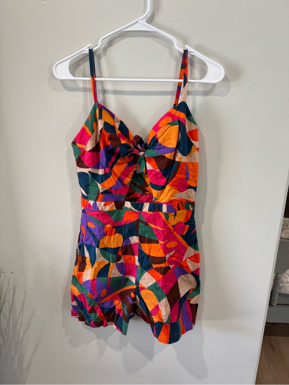 FARM Rio Multicolor Abstract Print Romper size small - Picture 2 of 4